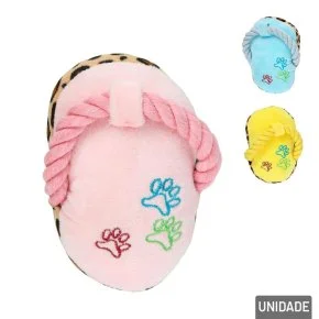 Mordedor para Pet Chinelo de Pelúcia 14cm Color Atacado