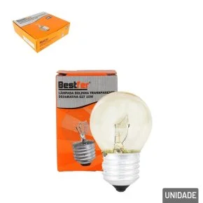 Lâmpada de Bolinha 127V 15W E27 Transparente Atacado