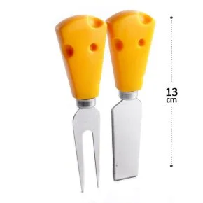 Conjunto para Queijo Inox Plástico 2 Pçs Atacado