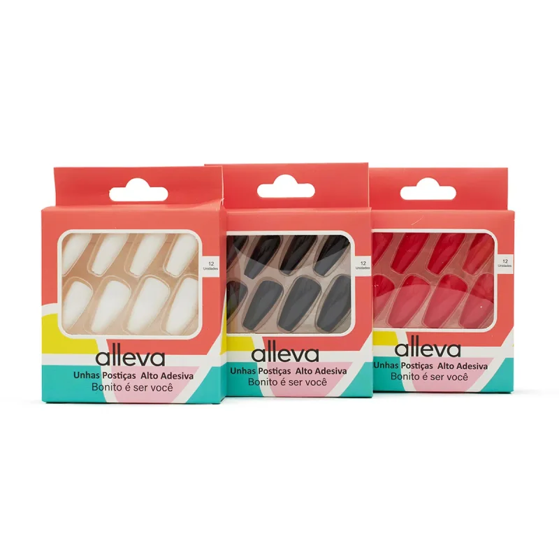 Unha Postiça Bailarina Mod. AL08-6-2 Alleva