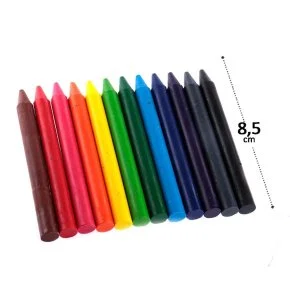 Giz de Cera 12 Cores Atacado