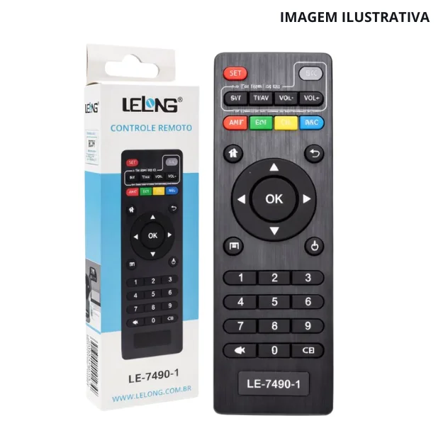 LE-7490-1 KA-3896 CONTROLE TV BOX LELONG Atacado
