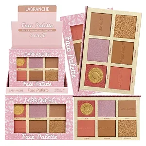 Labranche - Paleta Blush Iluminador Contorno LA1109B - 12 Und Atacado para Revenda