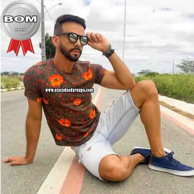 Camisa Masculina floral Atacado