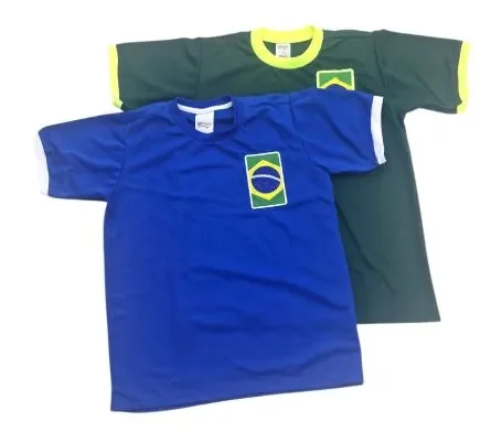 848215 CAMISA BANDEIRA BORD GOLA REDONDA TAM P Atacado