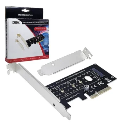 Placa PCI-e 3.0 para ssd M2 (NVME) Interna com Perfil Baixo Dex - DP-20 Atacado