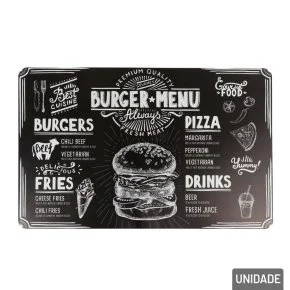 Jogo Americano de PVC 43x28cm Burger Atacado
