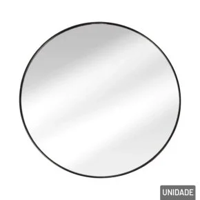 Espelho de Aumento 3x 14cm com Ventosa Preto Atacado