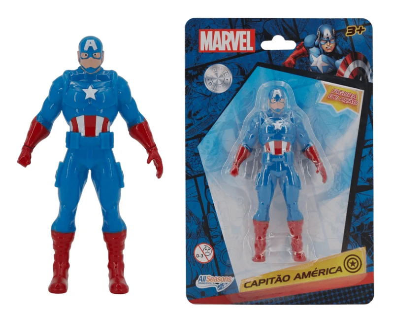 892112 BONECO MARVEL CAPITAO AMERICA ALL SEASONS 9.5CM BLIST Atacado