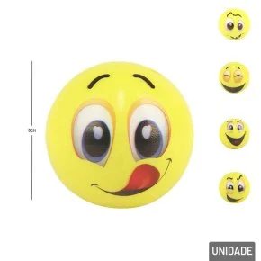 Bola para Fisioterapia Espuma 6cm Emojis Sortidos Atacado