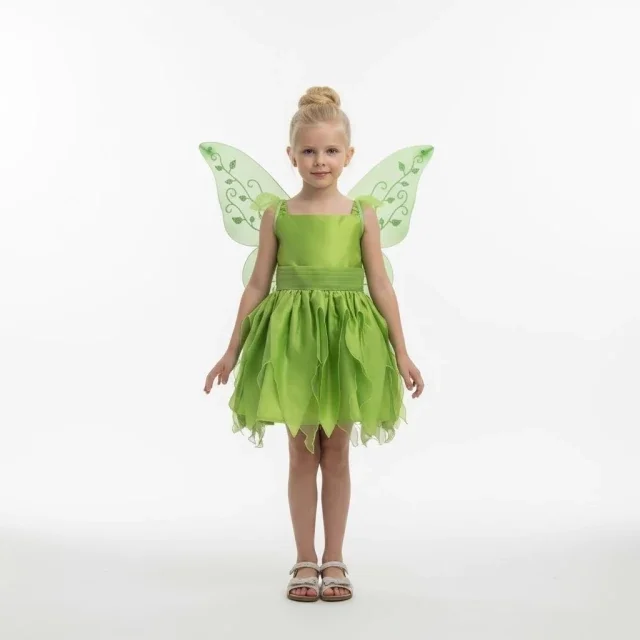 Kit C/6 Fantasias Vestido Luxo Fada Sininho (p,m,g) Atacado