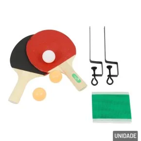 Kit Raquete Ping Pong com Rede 3 Bolinhas Atacado