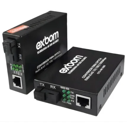 Par Conversor Mídia Fibra Óptica A+b Gigabit 1000 Mbps Rj45 Atacado