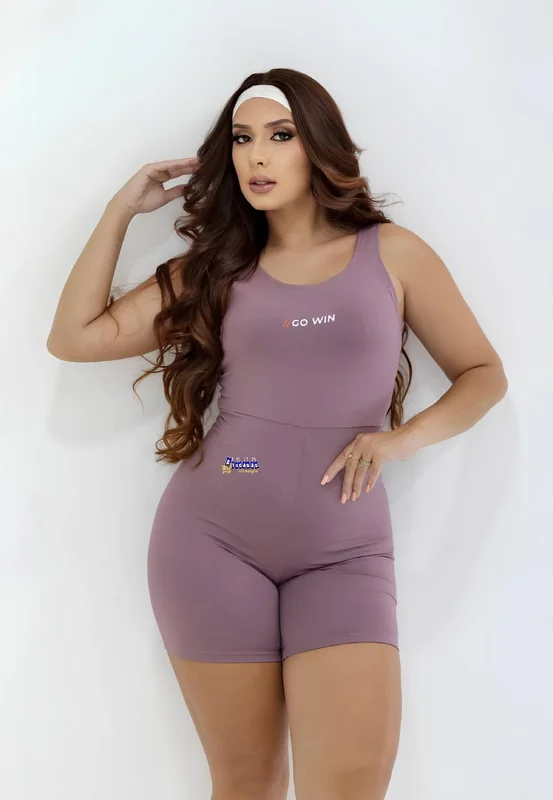 Macacão Fitness Regata Curto Atacado