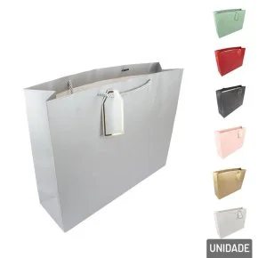 Sacola de Papel 26x32cm Lisa Color Atacado