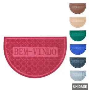 Tapete de PVC 57x37 Meia Lua Bem Vindo Color Atacado