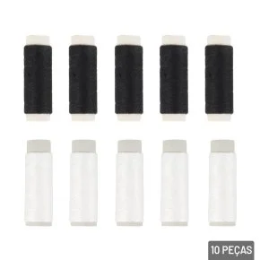 Kit Linha de Costura 10 Peças Branco e Preto Atacado