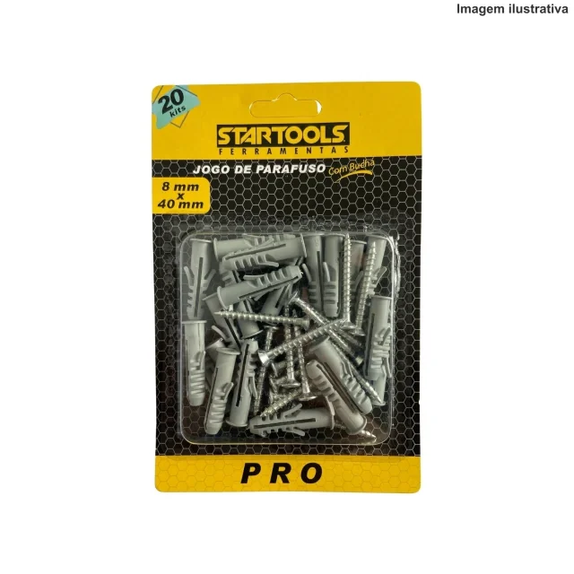 JOGO PARAFUSO C/ BUCHA 8X40MM AR0275 STARTOOLS Atacado