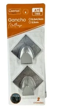 CRS-2334 GANCHO MULTIUSO DE METAL C/SUPORTE  C/02 Atacado