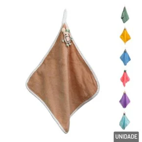 Toalha de Poliéster 29x29cm Naninha Sortidas Atacado