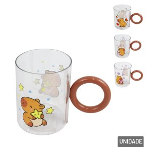Caneca de Plástico 430ml Infantil Capivara Sortido Atacado