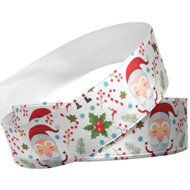 Fita de Gorgurão Natal DC_352 - 38mm x 10m - Bela Fita Atacado