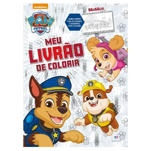 Livro Poster De Colorir Meu Livrão Patrulha Canina Atacado para Revenda
