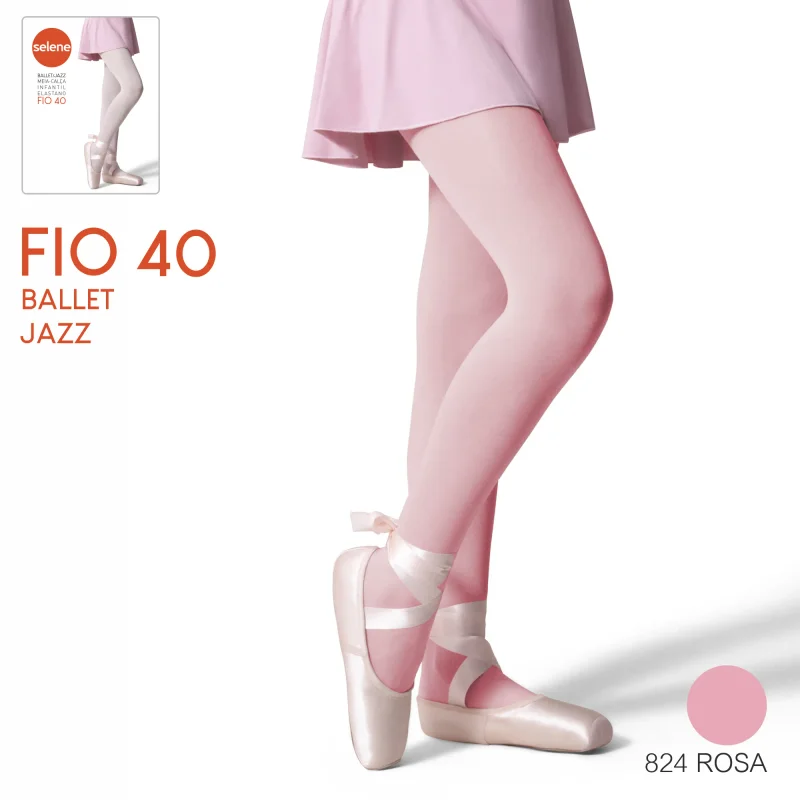 Meia Calça Selene Infantil Ballet Jazz Fio 40 9580.001/002 Atacado