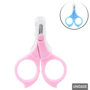 Tesoura para Unha Bebê de Plástico 7,5cm Color Atacado
