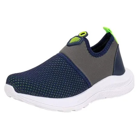 Tênis Infantil Masculino Kids Top 0361 Azul/Cinza Atacado