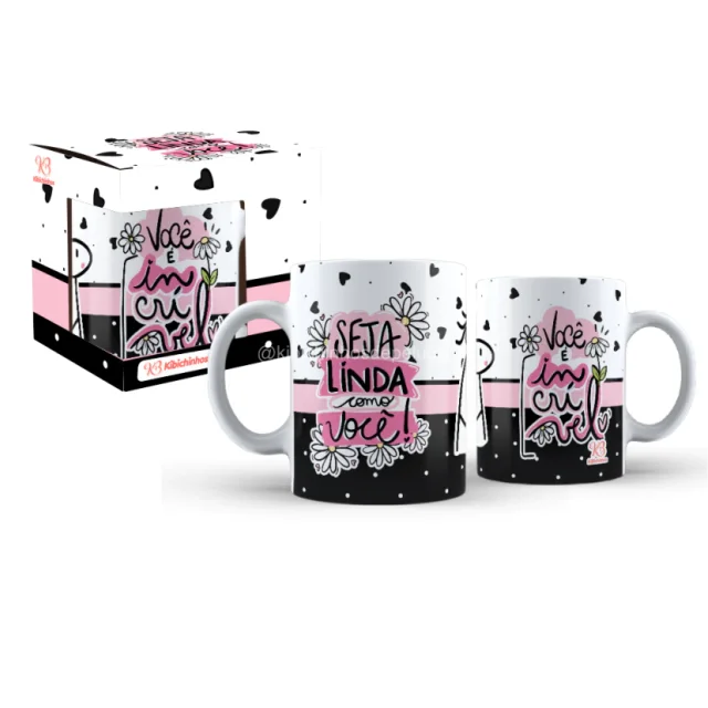 Caneca Porcelana Com Caixa-Estampada Você É Incrível 325ml Atacado
