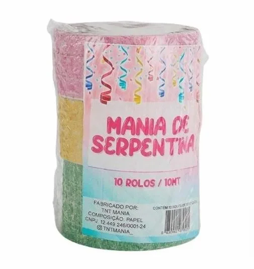SERPENTINA TNT ROLO C/10 UNIDADES Atacado