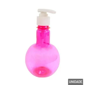Porta Sabonete Líquido de Plástico 400ml Rosa Atacado