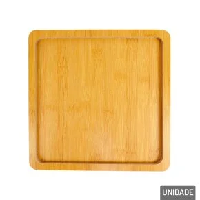 Bandeja Decorativa de Madeira 25x25 Quadrada Atacado