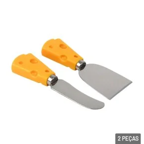 Conjunto para Queijos e Frios Inox Plástico 2 Pç Atacado