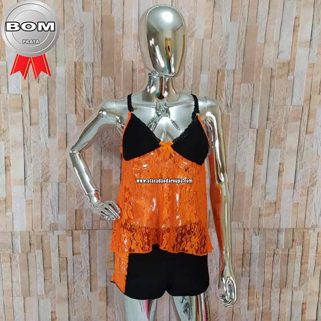 Short Dool Liso Renda Microfibra Atacado