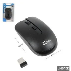 Mouse sem Fio Ópitica 3200dpi 4 Botões Preto Atacado