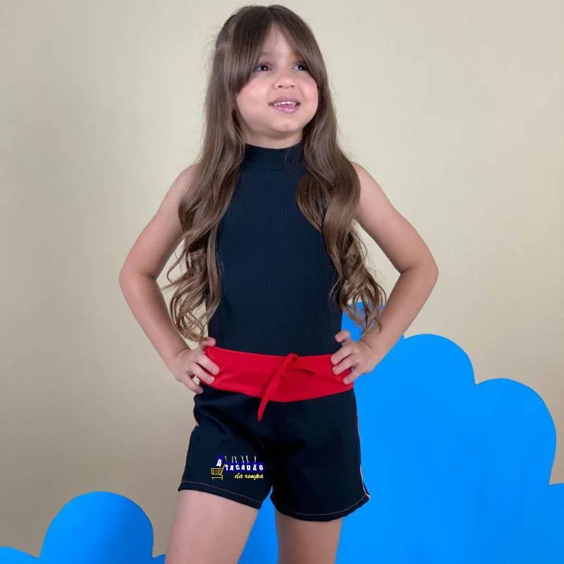 Short Brim Infantil Listras na Lateral Atacado