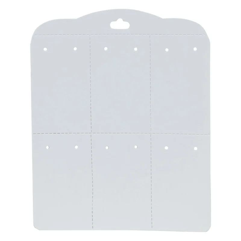 Cartela Expositora de Brincos Peruana - Branco Comum - Pacote com 1.000 unidades Atacado para Revenda