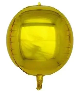 Q00501 BALAO METALIZADO REDONDO 4D DOURADO N°20 Atacado