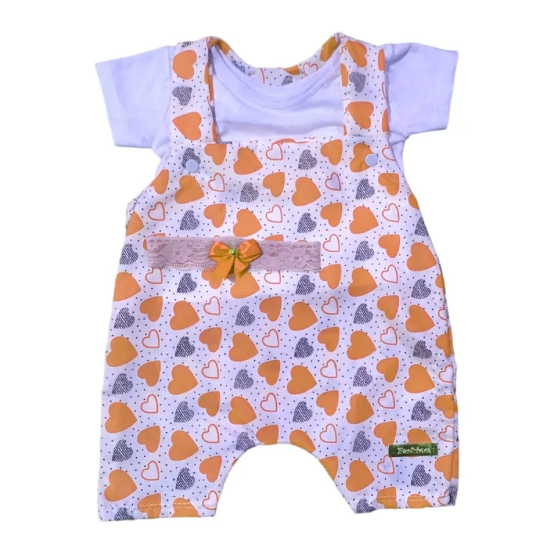 Jardineira Para Bebe Estampada Atacado