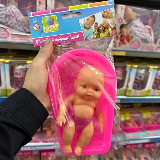 Kit C/6 Bonecas bebê com banheira Atacado