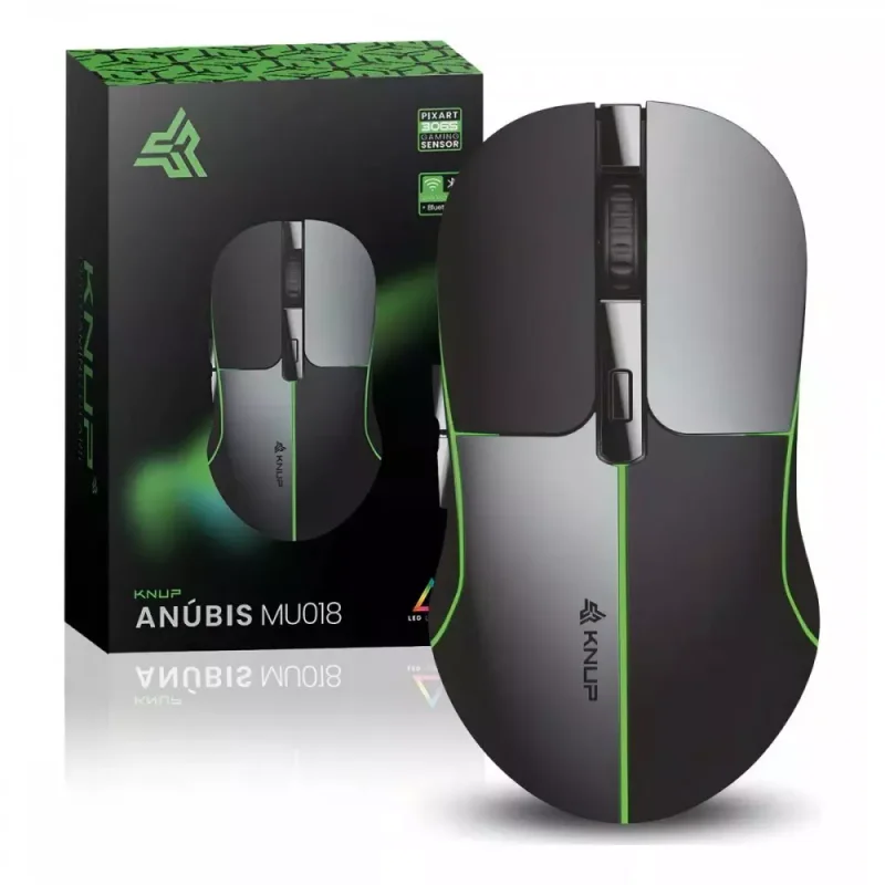 MOUSE SEM FIO 2 EM 1 BLUETOOTH E WIRELESS 1.600DPI RECARREGÁVEL ANUBIS KPMU018 Atacado para Revenda