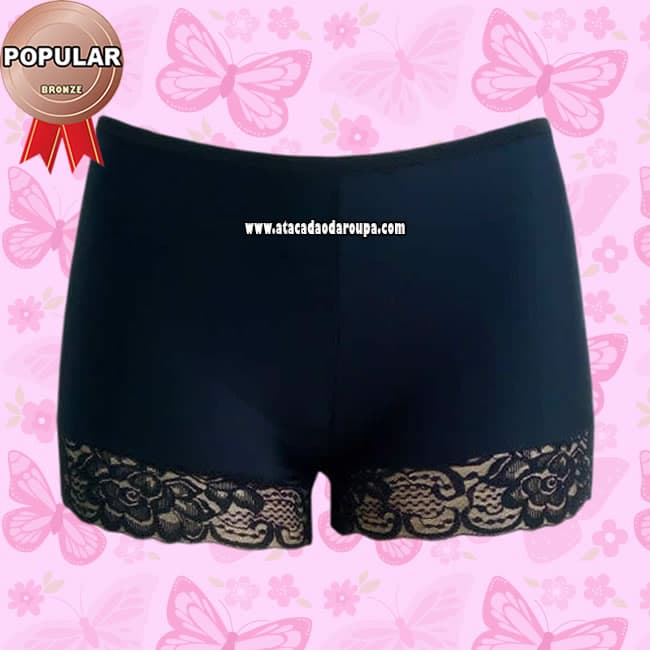 Short Microfibra Renda M Atacado