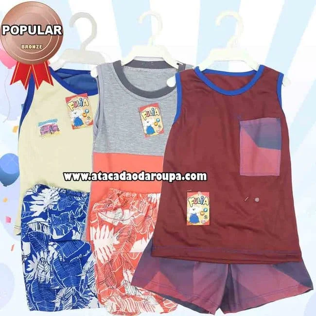 Conjuntinhos Cabidinhos Masculino RN Atacado