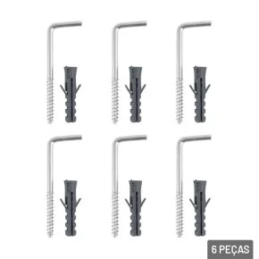 Parafuso Escapula 50mm Bucha 6" 06 Peças Atacado