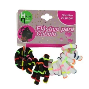 Elástico de Cabelo 20 Peças Tecido Listrado Color Atacado