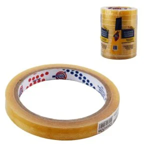 Fita Adesiva 12mm x 50m 10 Peças Marrom Atacado