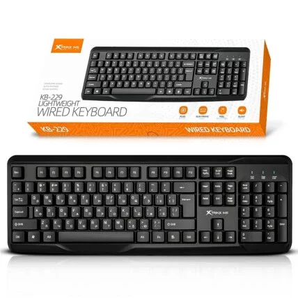 Teclado com Fio USB Office Xtrike-ME KB-229 Padrão ANSI Atacado