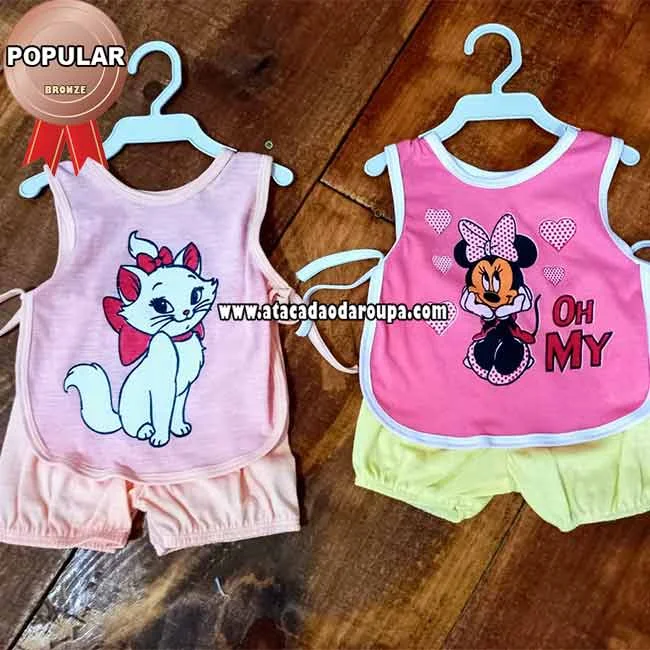 Roupinhas de Bebê Algodão Menina RN Atacado